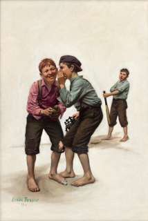 LESLIE THRASHER (1889-1936) "Conference on the Mound." [COVER ART / SATURDAY EVENING POST / BASEBALL]