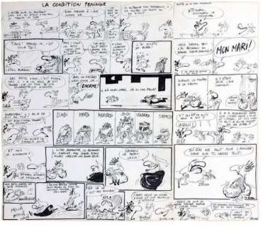 Reiser | La condition féminine. 2 planches Ã  l’encre de Chine sur papier | Tessier Sarrou