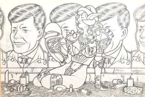 Roberto Baldazzini - Studio originale cm 48x33 - Loose page | Catawiki