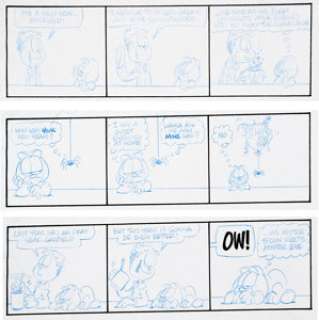 Jim Davis Garfield Daily Comic Strip Preliminary Original Art Group of 150+ (United Feature Syndicate, 1998).... | Heritage