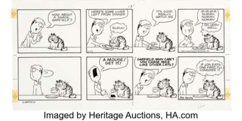Davis, Jim | Jim Davis Garfield Sunday Comic Strip Original Art dated 6-24-79 (United Feature Syndicate, 1979).... | Heritage