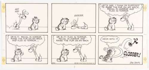 Davis, Jim | Jim Davis Garfield Sunday Comic Strip Original Art dated 9-21-80 (United Feature Syndicate, 1980).... | Heritage