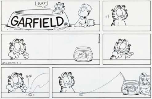 Davis, Jim | Jim Davis Garfield Sunday Comic Strip Original Art dated 3-4-07 (PAWS, 2007).... | Heritage