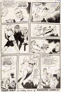Celardo, John | John Celardo Rangers Comics #35 Story Page 9 Tiger Man Original Art (Fiction House, 1947).... | Heritage