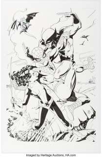 Smith, Paul M. | Paul M. Smith - X-Men vs. Spider-Man Savage Land Illustration Original Art (2008).... | Heritage