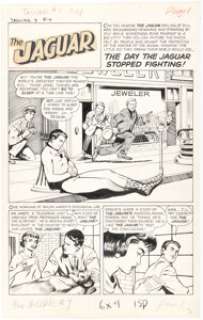John Rosenberger And John Giunta | Adventures of the Jaguar #7 Complete 8-Page Story Original Art, Production Stat Pages, and Color Guides Group of 20 (Archie, 1962). (Total: 20 Items) | Heritage