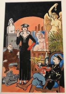 Tardi, Jacques - Couverture originale en couleurs - "La femme au gant rouge" - roman de Jean Vautrin - (2004) | Catawiki