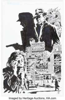 Simone Guglielmetti - Noir Pulp-Style Illustration Original Art (undated). | Heritage