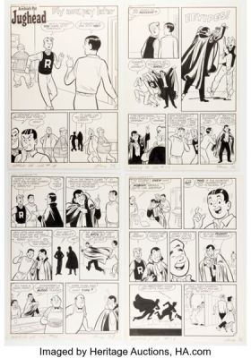 Samm Schwartz (attributed) Archie Giant Series Magazine #14 "Fly Now, Pay Later" Complete 6-Page Story Original Art (Archie, 1961). (Total: 6 Original Art) | Heritage