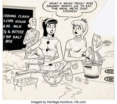 Dan DeCarlo and Rudy Lapick Archie’s Girls Betty and Veronica #78 Cover Illustration Original Art (Archie, 1962). | Heritage