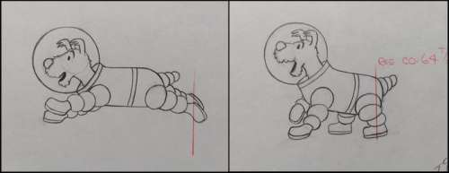 Tintin - 5x Original drawing - Milou - On a marché sur la lune - (1960’s) | Catawiki