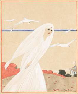 GEORGES LEPAPE (1887-1971) "Les Oiseaux Blancs (The White Birds)." | Swann Galleries