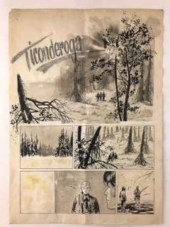 Hugo Pratt - Ticonderoga - Tavola originale d’apertura - Loose page - (1957) | Catawiki