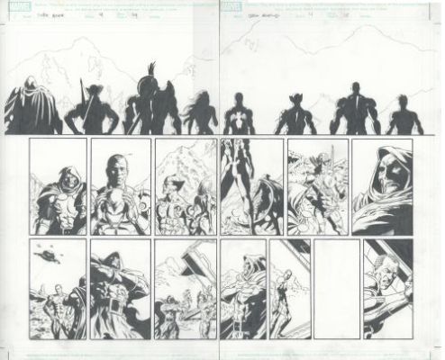 Mike Deodato | Dark Avengers, issue 4, pages 14 et 15 | Galerie 9ème Art