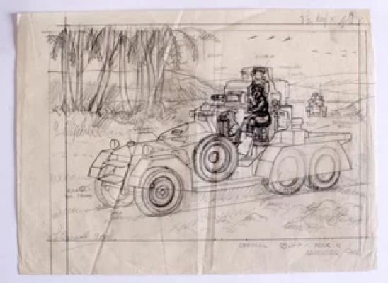 Leslie Ashwell Wood | Armoured Car (SIGNED) | Illustration Art Gallery