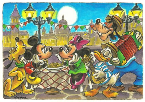 Mickey & Minnie – A Roman Night Serenade | Corner4art