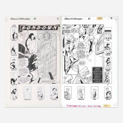 Lee Moder And Ron Boyd | Legion of Super-Heroes #81 Story Pages 2 and 3 Original Art (DC Comics, 1996) | Landry Pop Auctions