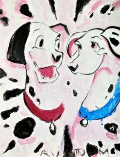 Pongo & Perdita - Street Art Original Painting - 65 x 50 cm - RUTTUM - Acrylic Art | Catawiki
