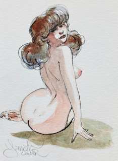 Corboz, Yannick - Dessin original en couleur - Pin up | Catawiki