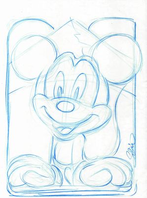 Mickey Mouse – Portrait Character Sketch | Corner4art