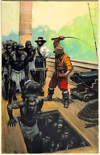 Hans G. Kresse - Originele omslagschildering - ’Slavenhandel’ - Van Dishoeck, Fibula Junior Reeks - Acrylic paint on board - (1974) | Catawiki