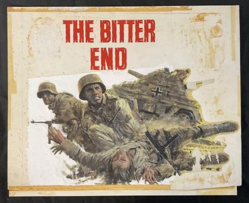 Lot 406 - WAR PICTURE LIBRARY #1303 ’The Bitter End’ (1977) original comic book cover artwork by Graham Coton, | Excalibur Auctions