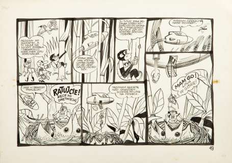 Henryk Jerzy Chmielewski (1923 - 2021) | Henryk Jerzy Chmielewski | "Tytus, Romek i A’Tomek. Księga XV", plansza nr 49, 1982 | Desa Unicum