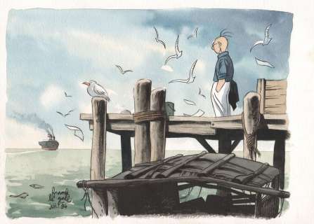 Le Gall | Théodore Poussin, illustration Ã  l’encre de … | Banque Dessinée