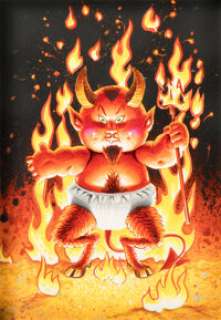 1985 Topps Garbage Pail Kids - Series 2 - #64a Hot Scott / #64b Luke Warm - Original Trading Card Artwork by John Pound With Topps Vault COA