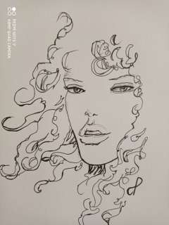 Milo Manara - illustrazione originale dedicace "Molly" - Loose page - (2015) | Catawiki