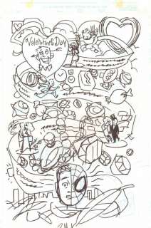 Darwyn Cook, Dave Bullock - spider-man spidey sense commission - signed