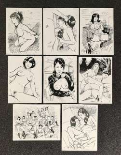 Salamanderlovers - 8 Originele, erotische tekeningen - Formaat (8x): 23 x 32 cm. | Catawiki