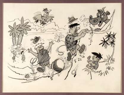 "THE FLINTSTONES" ORIGINAL BOOK ART. | Hake’s