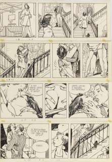 Manara, Milo | Planche originale n°3 à l’encre de Chine et collage. Petites | Cornette de St Cyr