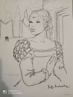 Milo Manara - original illustration "Miele" - Loose page - Unique copy - (2017) | Catawiki