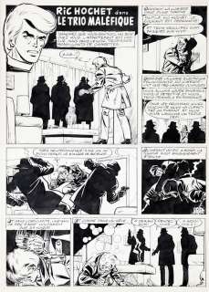 Tibet | Ric Hochet, planche n°1 Ã  l’encre de Chine d… | Banque Dessinée