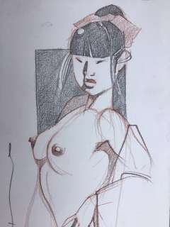 Michetz, Marc | Michetz, Marc - Dessin original couleur - Geisha - (2020) | Catawiki