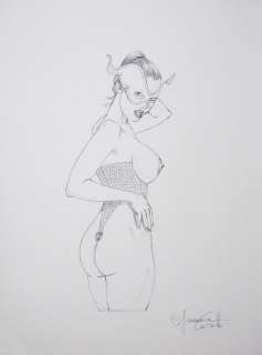 Giovanna Casotto | Giovanna Casotto - Portfolio "Pin ups" con disegno originale - EO - (2007) | Catawiki