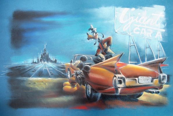 Paolo Mottura | “Mickey Mouse & Goofy: Destinazione Ignota” – Illustrazione | Cart Gallery