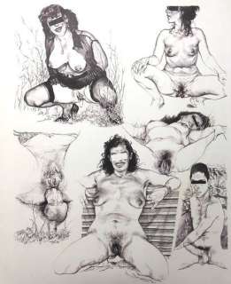 Riccardo Mannelli | Riccardo Mannelli - Original page - ’Blue’ - Size: 33 x 48 cm. - (1996) | Catawiki