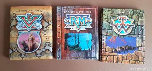 3 libros - Paper tiger minatures 1994 - BV Boris Vallejo - RM Rodney Matthews -TW Tim White