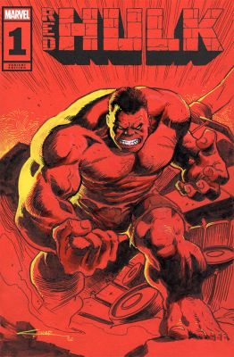 Red Hulk Sketch Cover by Yildiray Cinar