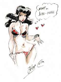 Jaap De Boer - Lot 267 - Ensemble de 6 albums dédicacés (Betty Page 3x, Stéphanie, Magali, Belles et Chromes).