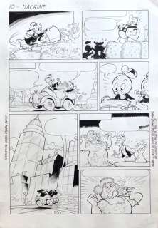 Romano Scarpa | Paperino e la sindrome del seguito - Tavola Originale di Romano Scarpa "The sequel machine" Pagina 10 - Page volante - Exemplaire unique - (2004) | Catawiki