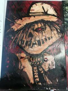 Tommy Castillo - Scarecrow from batman painted art portait - signed