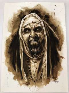 Juapi Coffee Artist | Original Coffee Painting - THE NUN (2021) | Catawiki