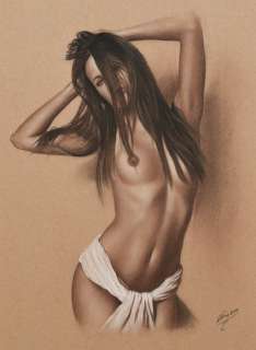 Denis Prenzel | Denis Prenzel - Original drawing - Pin-up - Jolie - Size: 30 x 40 cm. | Catawiki