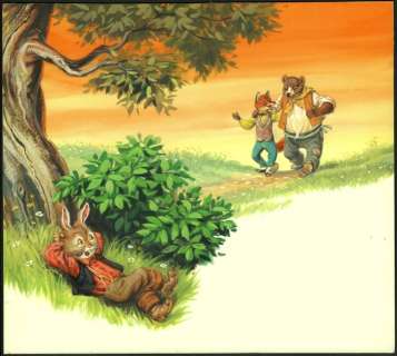 Severino Livraghi | Br’er Rabbit (Broer Konijn) - Gouache op board - Severino Livraghi - original illustr. - (1970) | Catawiki