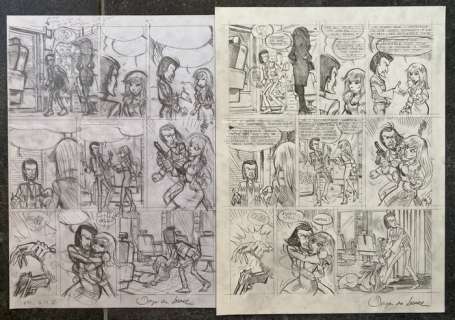 De Lazare, Dragan | De Lazare, Dragan - Planche originale crayonnée + storyboard - Rubine T4 - Serial killer - (1995) | Catawiki