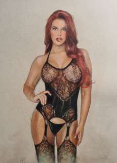 Le Henanff, Fabrice | Le Henanff, Fabrice - Dessin original couleur - Pin-up | Catawiki